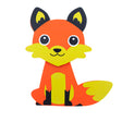 Wood Painted Wooden Fox Cutout DIY Craft 4.3 Inches in Orange color