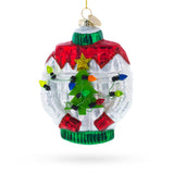 Glass Ugly Christmas Sweater Blown Glass Christmas Ornament in Multi color