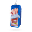 Glass Bacon Pack Blown Glass Christmas Ornament in Blue color