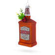 Glass Whiskey Bottle Blown Glass Christmas Ornament in Orange color