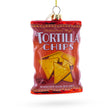 Glass Tortilla Chips Bag Blown Glass Christmas Ornament in Red color