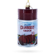 Glass Jellied Cranberry Sauce Can Blown Glass Christmas Ornament in Multi color