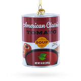 Glass Tomato Soup Can Blown Glass Christmas Ornament in Multi color