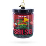 Glass Fresh Salsa Jar Blown Glass Christmas Ornament in Red color