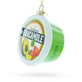 Traditional Guacamole Blown Glass Christmas Ornament ,dimensions in inches: 3.9 x 3.3 x 1.8