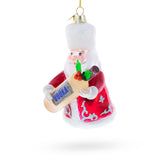 Glass Santa with Vodka Blown Glass Christmas Ornament in Multi color