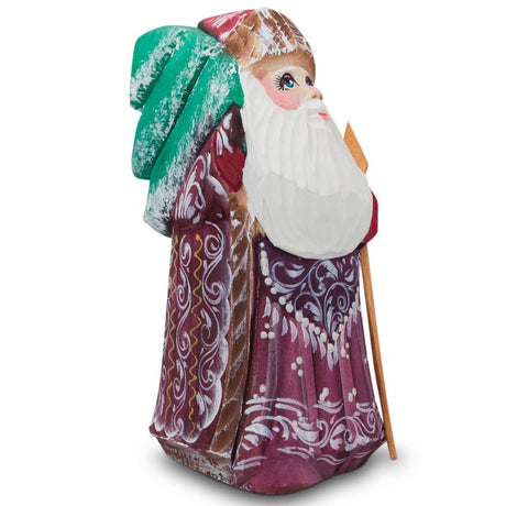 Hand Carved Wooden Santa Figurine 4.75 Inches ,dimensions in inches: 4.75 x  x