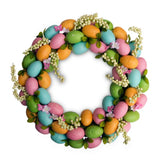 Plastic Colorful Foam Easter Egg Wreath 18 Inches in Multi color Circle