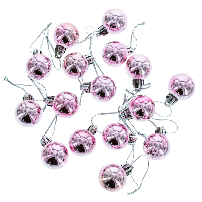 Elegant Set of 40-Piece Pink Ball Christmas Ornaments