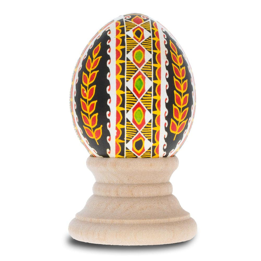 Eggshell Authentic Blown Real Eggshell Ukrainian Easter Egg Pysanka in Red color Oval