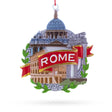 Resin Rome Colosseum and St. Peter's Basilica, Italy Resin Christmas Ornament in Multi color