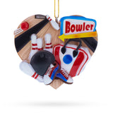 Resin Bowler Bowling Ball with Pins Resin Christmas Ornament in Multi color