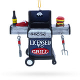 Resin Licensed to Grill BBQ with Food Resin Christmas Ornament in Multi color