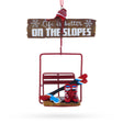 Resin Life is Better on the Slopes Ski Lift with Skis Resin Christmas Ornament in Multi color