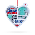 Resin Best Nurse Ever Heart with Medical Tools Resin Christmas Ornament in White color