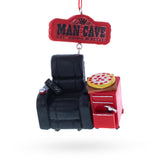 Resin Man Cave Recliner with Pizza and Remote Resin Christmas Ornament in Multi color