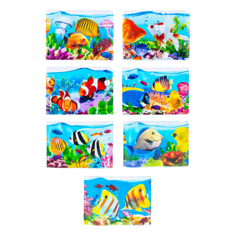 Plastic 7 Coral Fishes Ukrainian Easter Egg Decorating Wraps Heat Shrink Sleeves in Multi color Rectangular