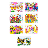 Plastic 7 Butterflies Easter Egg Decorating Wraps in Multi color Rectangular