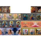 Plastic 7 Christian Icons and Angels Ukrainian Easter Egg Decorating Wraps in Multi color Rectangular