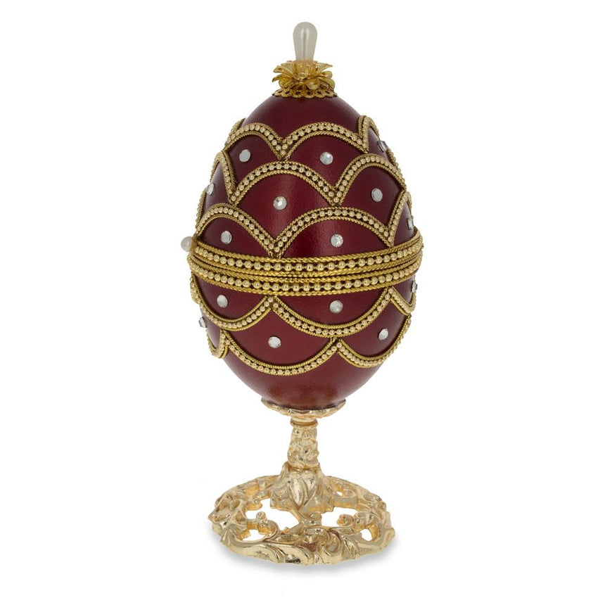 BestPysanky online gift shop sells Faberge replicas Imperial royal collectible Easter egg decorative Russian inspired style jewelry trinket box bejeweled jeweled enameled decoration figurine collection house music box crystal value for sale real