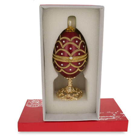 Shop Real Eggshell Royal Inspired Musical Easter Egg 5.4 Inches. Buy Royal Royal Eggs Inspired Musical Figurines Red Oval Pewter for Sale by Online Gift Shop BestPysanky Faberge replicas Imperial royal collectible Easter egg decorative Russian inspired style jewelry trinket box bejeweled jeweled enameled decoration figurine collection house music box crystal value for sale real