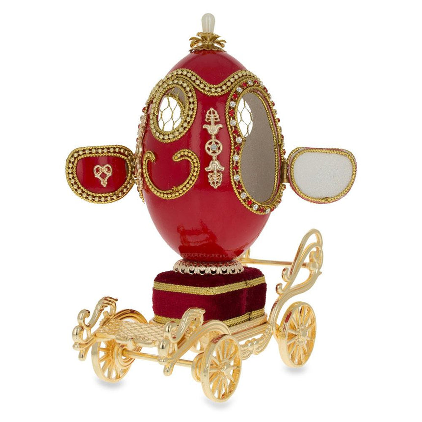 Royal Wedding Coach Musical Egg 7.1 Inches ,dimensions in inches: 6.4 x 5 x 2.4