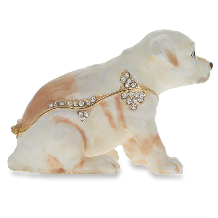 Jeweled Puppy Figurine ,dimensions in inches: 2.2 x 2 x 3.38