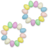 Plastic Set of 24 Pastel Colors Plastic Eggs in Multi color Oval