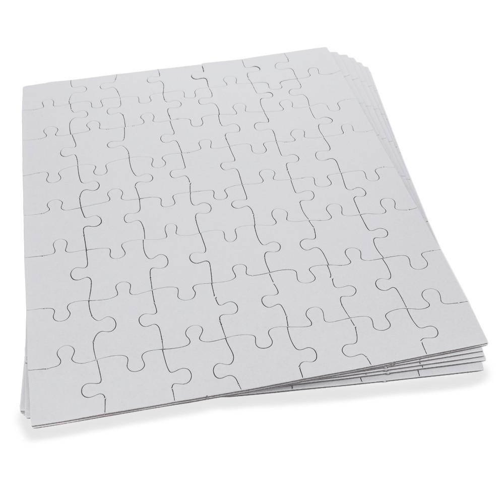 Set of 6 White Blank Create a Jigsaw Puzzles 10 Inches x 8 Inches