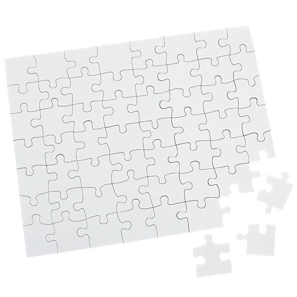 Set of 6 White Blank Create a Jigsaw Puzzles 10 Inches x 8 Inches