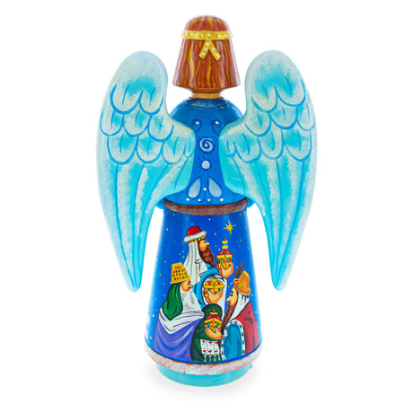 BestPysanky online gift shop sells Angel figurines, Carves Santa, Russian Santa, Wooden Carved Hand Painted Santa Claus figure figurine statuette decoration hand carved Russian Russia Ded Moroz