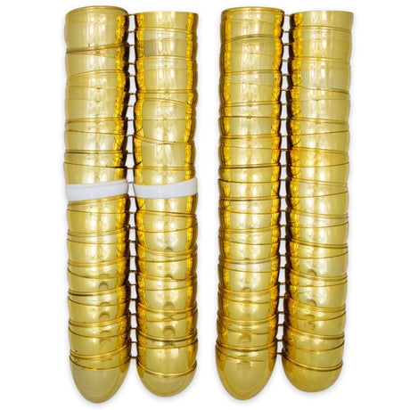 Set of 48 Plastic Eggs: 47 Metallic Gold and 1 Surprise White Egg ,dimensions in inches: 2.25 x 1.65 x 1.65