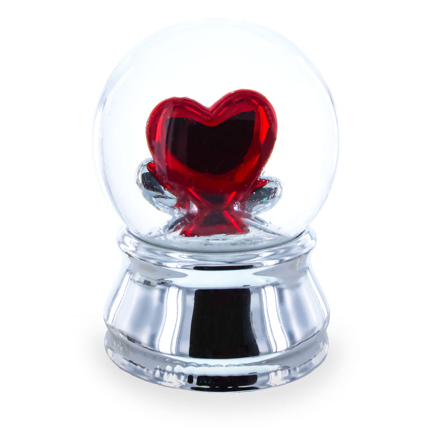 Shop Romantic Red Heart in Love Glass Musical Water Snow Globe. Buy Snow Globes Love Silver  Glass for Sale by Online Gift Shop BestPysanky Christmas water globe snowglobe music box musical collectible figurine xmas holiday decorations gifts rotating animated spinning animated unique picture personalized cool glitter flakes festive wind-up