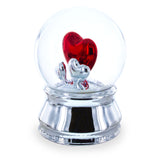 Romantic Red Heart in Love Glass Musical Water Snow Globe ,dimensions in inches: 4.8 x 3.4 x 3.4