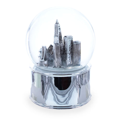 Shop San Francisco Landmarks with Silver Base Glass Water Snow Globe. Buy Snow Globes Travel Silver  Glass for Sale by Online Gift Shop BestPysanky Christmas water globe snowglobe music box musical collectible figurine xmas holiday decorations gifts rotating animated spinning animated unique picture personalized cool glitter flakes festive wind-up