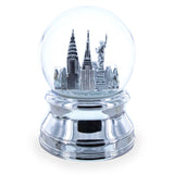 Shop New York City Skyline with Silver Base Water Snow Globe. Buy Snow Globes Travel Silver Round Glass for Sale by Online Gift Shop BestPysanky Christmas water globe snowglobe music box musical collectible figurine xmas holiday decorations gifts rotating animated spinning animated unique picture personalized cool glitter flakes festive wind-up