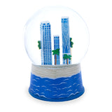 Miami Beach Skyline with Palm Trees Water Snow Globe ,dimensions in inches: 4.8 x 3.4 x 3.4