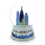 Glass Philadelphia Skyline Glass Water Snow Globe in White color Round