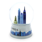 Philadelphia Skyline Glass Water Snow Globe ,dimensions in inches: 4.8 x 3.4 x 3.4