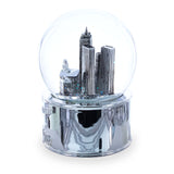 Boston Cityscape Silver Base Glass Water Snow Globe ,dimensions in inches: 4.8 x 3.4 x 3.4