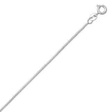 Sterling Silver Box Sterling Silver Chain (1mm) 18 Inches in Silver color