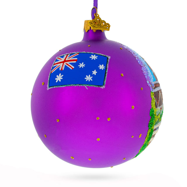 Harbor Bridge, Sydney, Australia Glass Ball Christmas Ornament 4 InchesUkraine ,dimensions in inches: 4 x 4 x 4