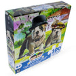 Paperboard 100 Piece Two Bulldogs Puzzle for Kids in Multi color