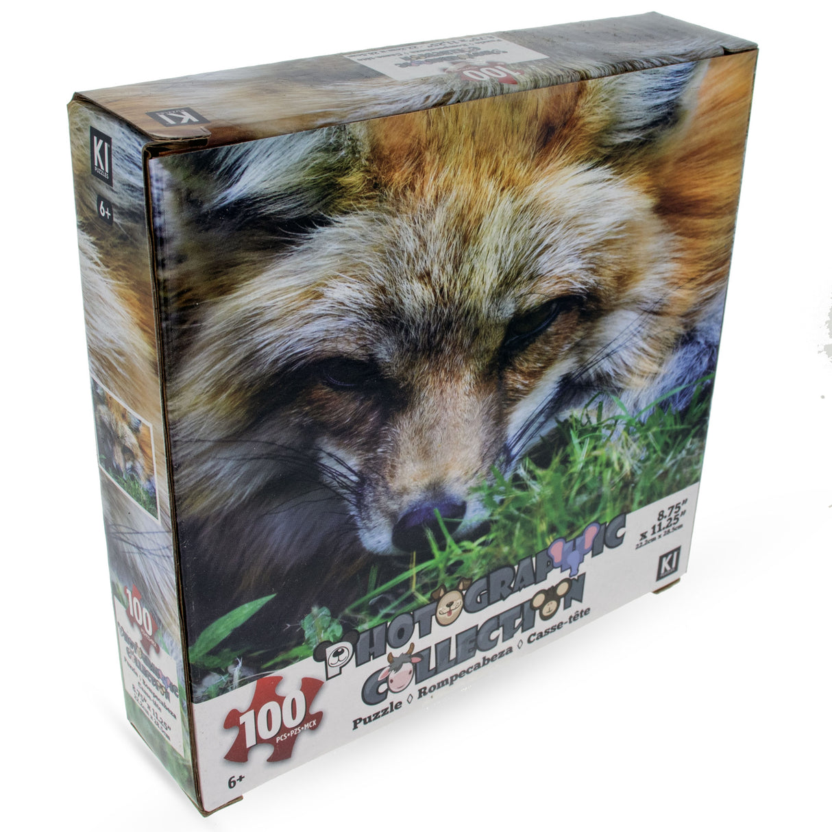 Paperboard 100 Piece Resting Fox Puzzle for Kids in Multi color