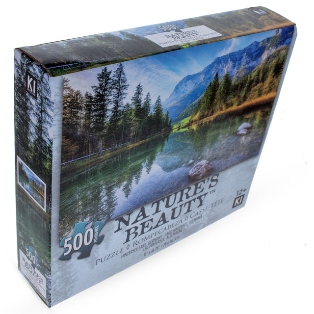 Paperboard 100 Piece Hintersee Lake Germany Puzzle for Kids in Multi color