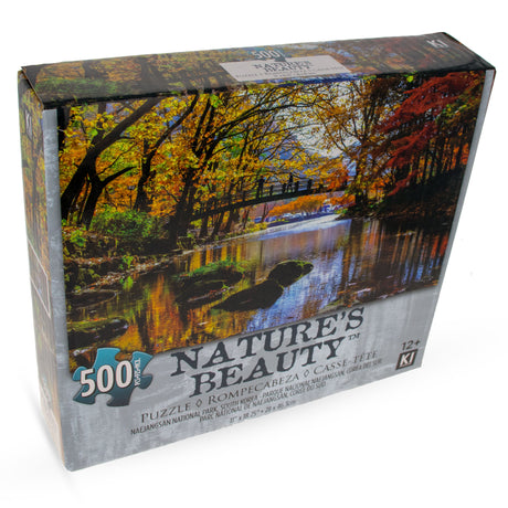 Paperboard 100 Piece Stunning Forest Lake Views Puzzle for Kids in Multi color