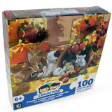 Paperboard 100 Piece Kitten with Mouse Puzzle in Multi color