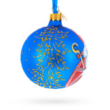 St. Nicholas Reviewing His Gift List Blown Glass Ball Christmas Ornament 3.25 InchesUkraine ,dimensions in inches: 3.25 x 3.25 x 3.25