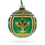 Glass 1912 Napoleonic Royal Egg Green Blown Glass Ball Christmas Ornament 3.25 Inches in Green color Round