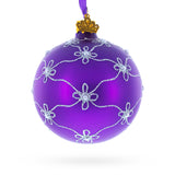 Glass 1906 Swan Egg Purple Blown Glass Ball Christmas Ornament 3.25 Inches in Purple color Round